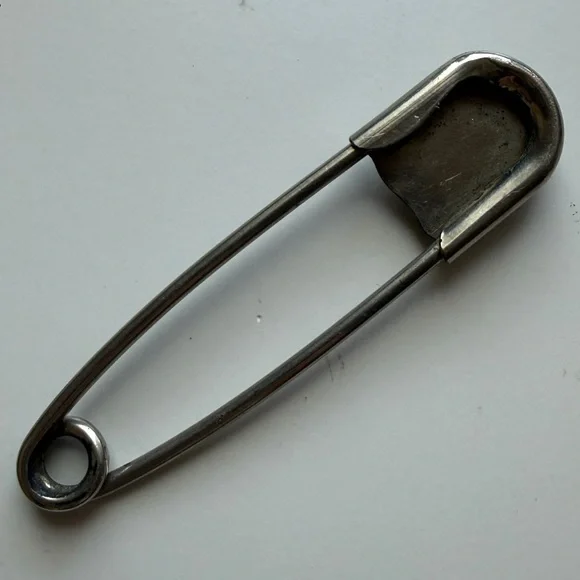 Vintage Pin Brooch Navajo Native American Sterling Silver Red Turquoise Boho - Picture 2 of 4